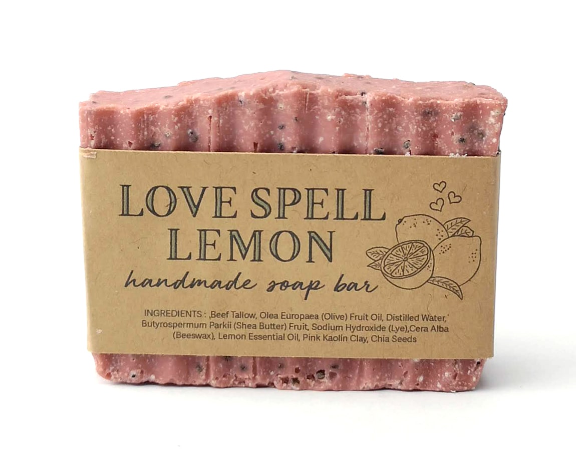 Love Spell Lemon soap label design